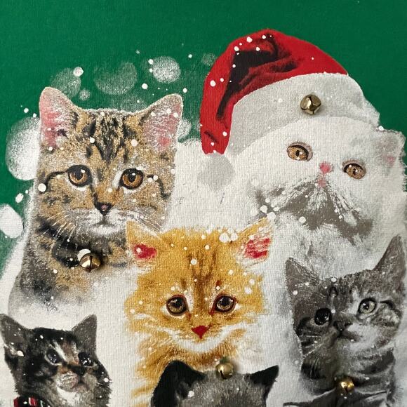 Fifth Sun Jingle Kittens Ugly Christmas Sweatshirt Size Large - Picture 2 of 5